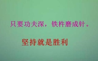 坚持不懈,成功在望(故事里的小李子) 坚持不懈,成功在望(故事里的小李子)