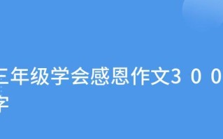 感恩之友（学会感恩，变得更加坚强）