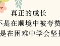 勇敢面对新挑战（永远别害怕前行的困难）