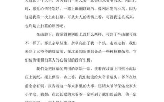 清明节那天的趣事（一场意外的冒险）