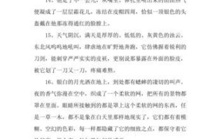 冬之歌（一个季节的美丽和感动，很多故事也在这里上演。）