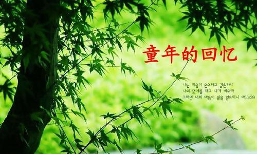 回忆童年：温馨的故事-第1张图片-学作网
