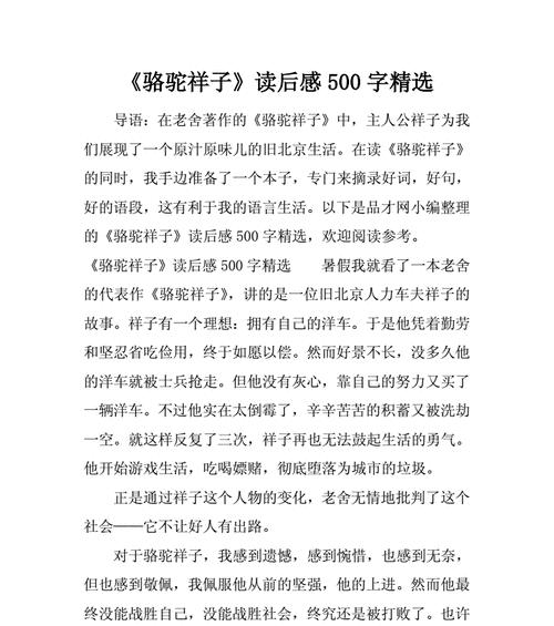 梦想之路（祥子的故事）-第1张图片-学作网